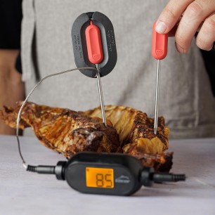 Дигитален термометър с две иноксоваи сонди, bluetooth връзка, 0°C (32°F) / 250°C (482°F) – Lacor