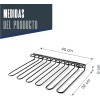 Метална стойка за 20бр чаши на столче, 45x32xh6см, черна, DUE – Lacor