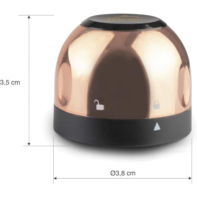 Пластмасова капачка за шампанско, copper, ф3,8см, h3,5см – Lacor