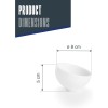 Меламинова купа, скосена, кръгла, ф8см, h5см, бяла, стакабъл, WHITE AND BLACK – Lacor