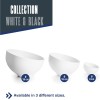 Меламинова купа, скосена, кръгла, ф8см, h5см, бяла, стакабъл, WHITE AND BLACK – Lacor