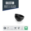 Меламинова купа, скосена, кръгла, ф8см, h5см, черна, стакабъл, WHITE AND BLACK – Lacor