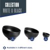 Меламинова купа, скосена, кръгла, ф16см, h9,5см, черна, стакабъл, WHITE AND BLACK – Lacor