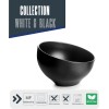 Меламинова купа, скосена, кръгла, ф19см, h11,5см, черна, стакабъл, WHITE AND BLACK – Lacor