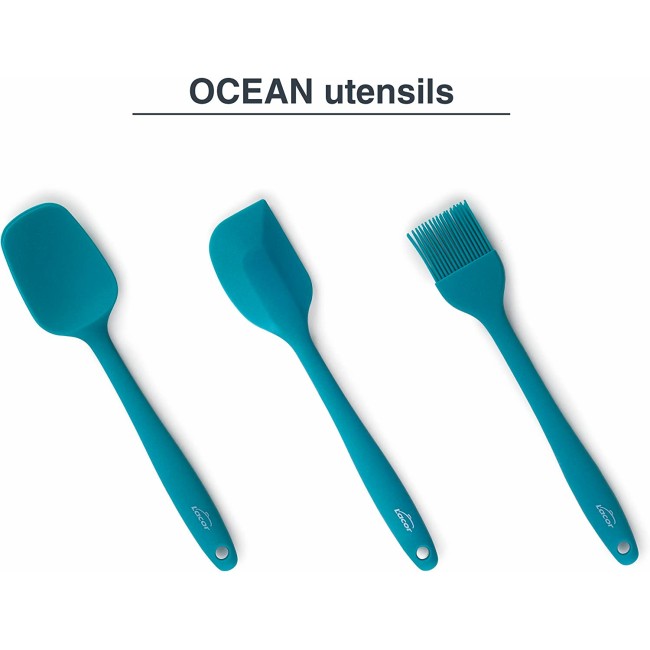 Комплект от силиконова лъжица, шпатула и четка, 27,5см, OCEAN – Lacor