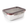 Иноксова кутия за храна с полипропиленов капак и силиконово уплътнение, правоъгълна, 260мл, 12,7x9см, h5,1см, стакабъл, ECOINOX - Lacor