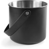 Иноксов съд за лед с кожена дръжка, ф18см, h19см, 4л, MOON BLACK - Lacor