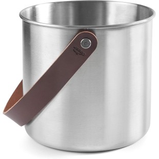 Иноксов съд за лед с кожена дръжка, ф20см, h19,5см, 5,6л, MOON INOX - Lacor