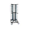 Подвижна стойка за чинии, 80 места, метал/гума, 58x58x174,5см – Lacor
