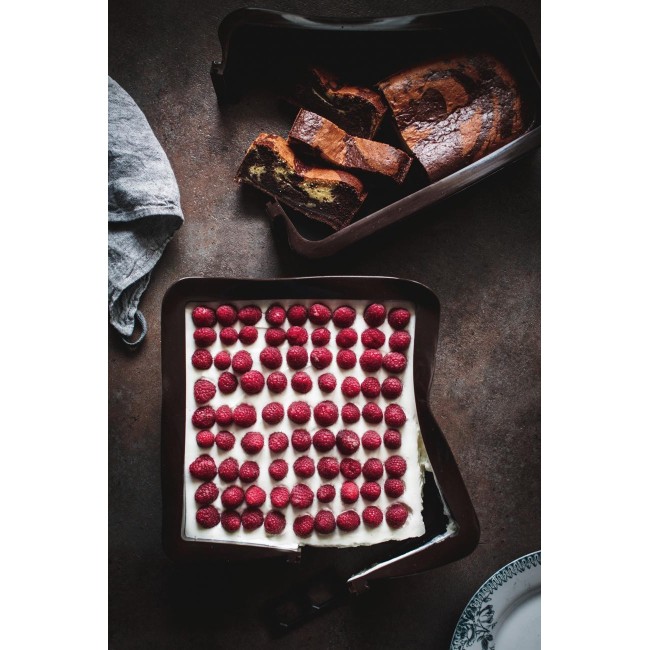 Силиконова форма за торта с падащо дъно 25х25х7.5см, 2.5л, квадрат - Lacor