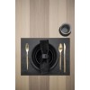 Кожена подложка за хранене, правоъгълна, 45x30см, черна, COS - Lacor