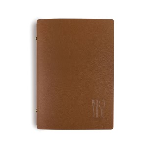 Кожена папка за меню за 4 листа (8 страници), 19x23,5см (A5), кафява, SIMONE – Lacor