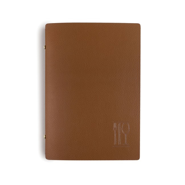 Кожена папка за меню за 4 листа (8 страници), 19x23,5см (A5), кафява, SIMONE – Lacor