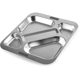 Иноксов поднос/табла за самообслужване с 5 отделения 18/0 32,5x37,5xh3,7см - Lacor