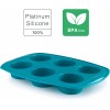 Силиконова форма за мъфини с 6 гнезда, ф6,5см, h3см, 0,08л, OCEAN, PLATINIUM – Lacor