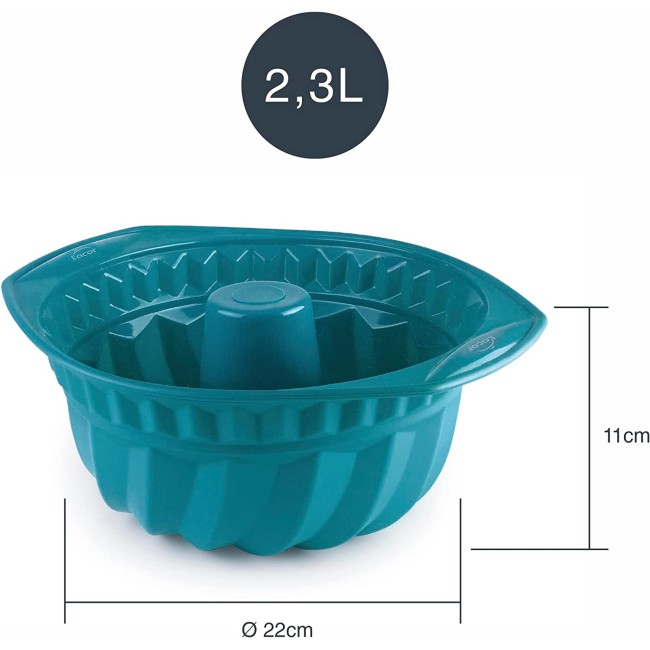 Силиконова форма за кекс, ф22см, h11см, 2,3л, кръгла, OCEAN, PLATINIUM – Lacor
