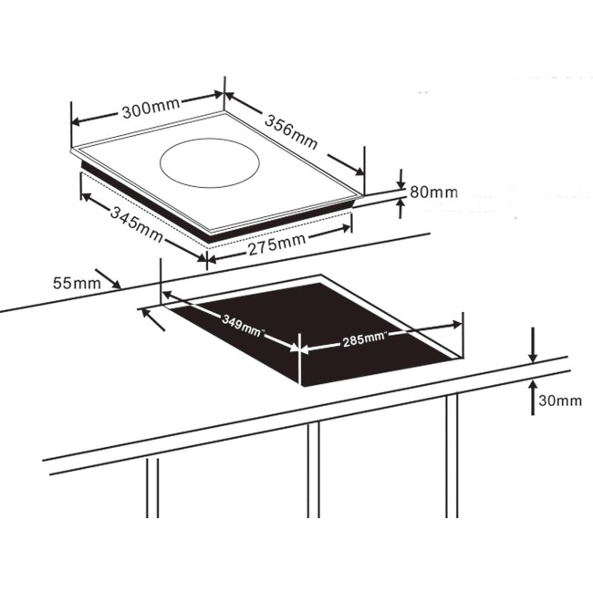 Индукционен електрически плот / котлон, 220-240V, 50/60Hz, 2000W, 6 нива, 0 – 180мин, 31x36x7,5см, 2,9кг, EXPERT – Lacor