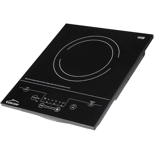Индукционен електрически плот / котлон, 220-240V, 50/60Hz, 2000W, 6 нива, 0 – 180мин, 31x36x7,5см, 2,9кг, EXPERT – Lacor