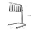 Отопляема лампа за бюфет с 2 инфрачервени крушки, алуминиева, 220-240V, 50/60Hz, 550W, 36x45x61 - 75см, 1,58кг – Lacor
