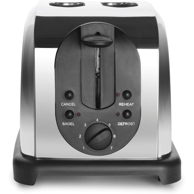 Електрически тостер с 2 слота, 220-240V, 50/60Hz, 1000W, 19x29x19см, 1,4кг, CURVE - Lacor
