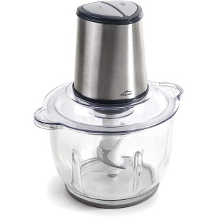 Електрически чопър с 4 остриета, инокс/стъкло, 2 скорости, 220-240V, 50/60Hz, 300W, 2л, 21x17,5x27см, 2,1кг, QUARTZ – Lacor