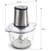 Електрически чопър с 4 остриета, инокс/стъкло, 2 скорости, 220-240V, 50/60Hz, 300W, 1,2л, 18,7x16x25см, 1,6кг, QUARTZ – Lacor