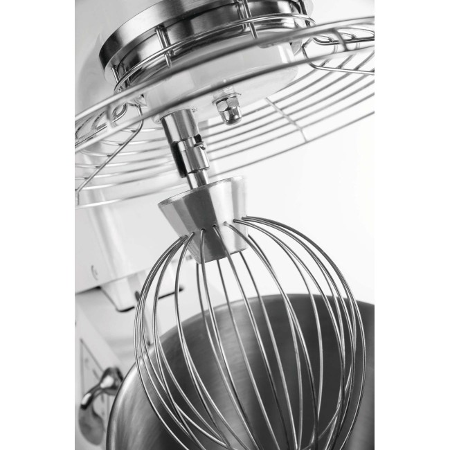 Електрически планетарен миксер с 3 приставки, инокс, 220-240V, 50/60Hz, 300W, 3 скорости, 130 - 850 r.p.m., 5л, 23x14,5x41см, 19кг, PROFESIONAL – Lacor