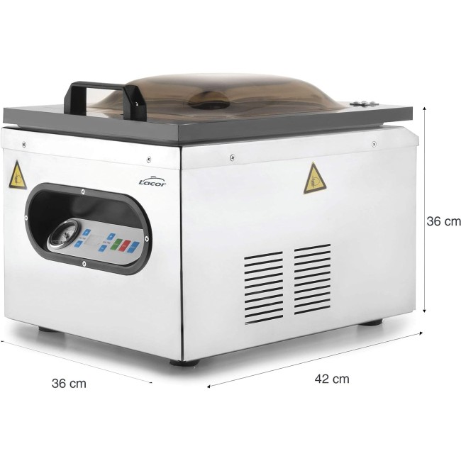 Професионален електрически уред за вакуумиране на храна, 220-240V, 50Hz, 630W, 0,9 bar, 83л/мин, 42x36x36,5см, 24,5кг - Lacor
