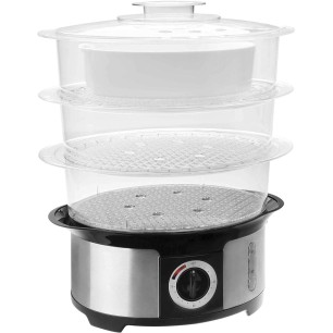 Електрически уред за готвене на пара, 220-240V, 50/60Hz, 1000W, 100°C (max), 12л, 41x35x26,57см, 3,16кг, ECCO - Lacor
