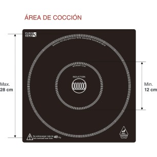Професионален индукционен електрически плот / котлон, 220-240V, 50/60Hz, 3500W, 17 нива, 35°C - 240°C, 0 – 180мин, 34x43x12см, 7,35кг, CHEF – Lacor