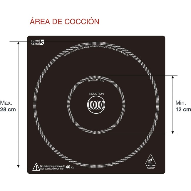 Професионален индукционен електрически плот / котлон, 220-240V, 50/60Hz, 3500W, 17 нива, 35°C - 240°C, 0 – 180мин, 34x43x12см, 7,35кг, CHEF – Lacor