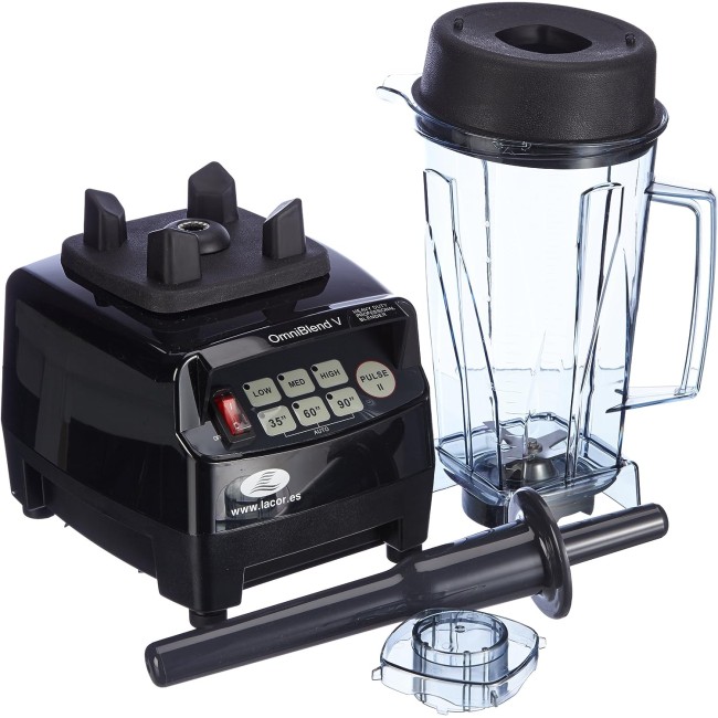 Професионален електрически блендер, 220-240V, 50/60Hz, 1200W, 13.300 - 38.000 r.p.m, 2л, 28x26x52см, 5кг, BLACK - Lacor