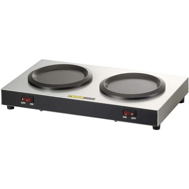 Електрическа нагревателна двойна плоча за кана за кафе, 220-240V, 50/60Hz, 180W, 80°C + 80°C +/-4, 38x20,5x7см – Lacor