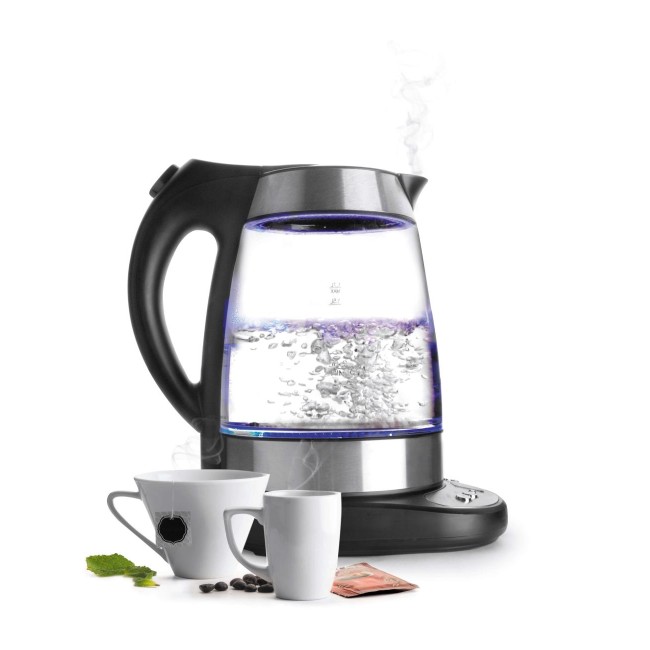 Електрическа стъклена кана, 220-240V, 50/60Hz, 2200W, 50 - 95°C, 1,7л, 23x23x32см, 1,9кг – Lacor