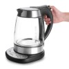 Електрическа стъклена кана, 220-240V, 50/60Hz, 2200W, 50 - 95°C, 1,7л, 23x23x32см, 1,9кг – Lacor