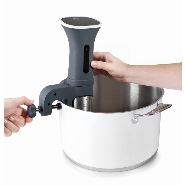 Електрически уред за нискотемпературно готвене / Sous Vide (су вид), 220-240V; 50/60Hz, 1200W, 20-90 °C (1 °C), 15л max, 10x37см, антацит, GOURMET - Lacor