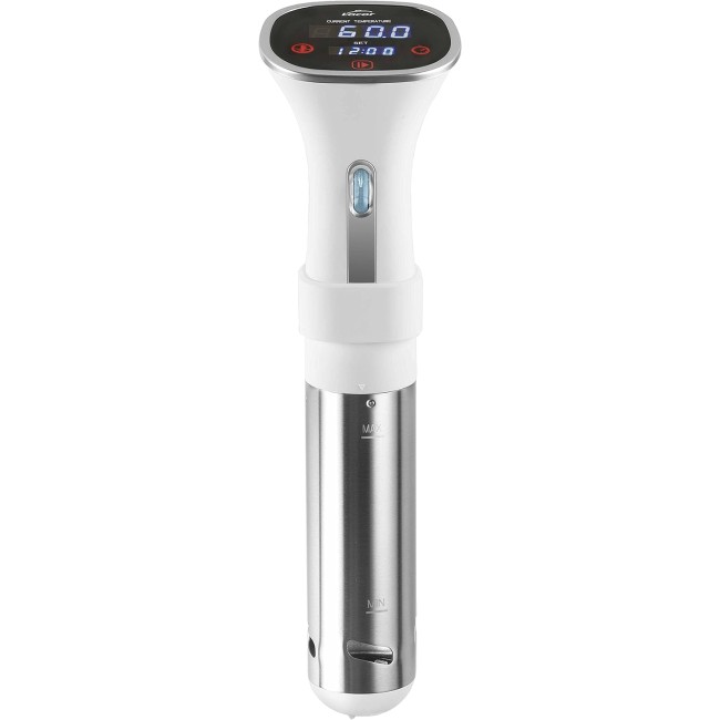 Електрически уред за нискотемпературно готвене / Sous Vide (су вид), 220-240V; 50/60Hz, 1200W, 20-90 °C (1 °C), 15л max, 10x37см, бял, GOURMET - Lacor