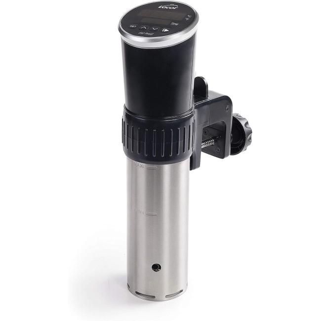 Електрически уред за нискотемпературно готвене / Sous Vide (су вид), 220-240V, 50/60Hz, 1200W, 4,5л/мин, 5°C-99°C, 30л, таймер до 99ч, 8x16x33см. 1,4кг, PRECISE - Lacor