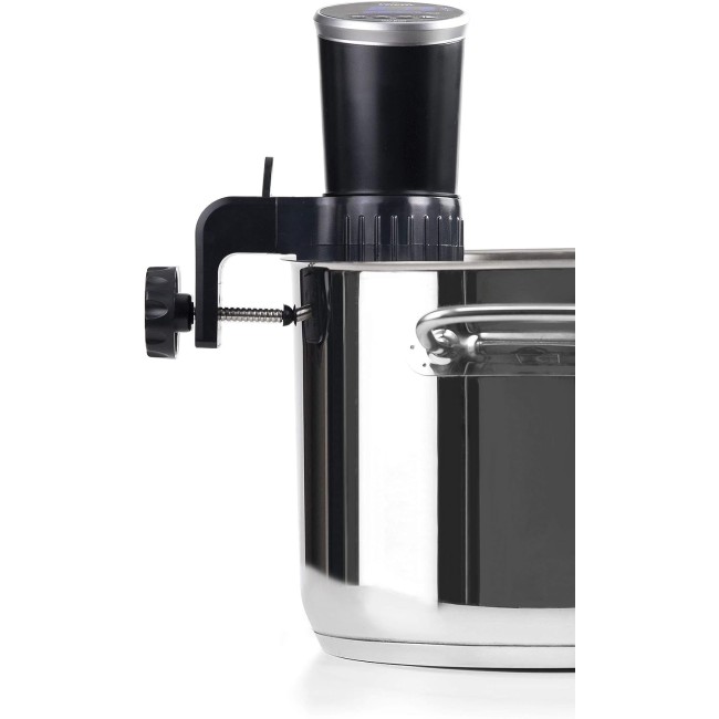 Електрически уред за нискотемпературно готвене / Sous Vide (су вид), 220-240V, 50/60Hz, 1200W, 4,5л/мин, 5°C-99°C, 30л, таймер до 99ч, 8x16x33см. 1,4кг, PRECISE - Lacor