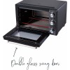 Електрическа фурна, 220-240V, 50/60Hz, 1650W, 70°C - 230°C, таймер: от 0 до 120мин,  28л, 48x30x40см, черна – Lacor