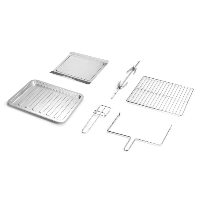 Електрическа фурна, 220-240V, 50/60Hz, 1650W, 70°C - 230°C, таймер: от 0 до 120мин,  28л, 48x30x40см, черна – Lacor