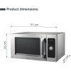 Микровълнова фурна, 220-240V, 50/60Hz, 1550W/1000W, 25л, 51x43x31см, 14,7кг, TEMPO – Lacor