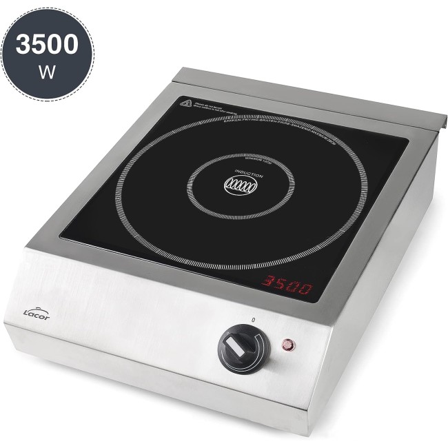 Професионален индукционен електрически плот / котлон, 220-240V, 50/60Hz, 3500W, 10 нива, 34x44,5x12,5см, 7кг, EASY - Lacor