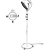 Алуминиева електрическа лампа / нагревател за отопление на стойка, 220-240V, 50/60Hz, 2100W, 3 (900/1200/2100W), 40°, IP54, 45x45x210см, 17кг - Lacor