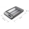 Електрически дигитален тостер, хоризонтален, инокс, 1000W, 3 кварцови лампи, 6 нива, 24x20см (грил), 35x23,5xh7см – Lacor