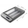 Електрически дигитален тостер, хоризонтален, инокс, 1000W, 3 кварцови лампи, 6 нива, 24x20см (грил), 35x23,5xh7см – Lacor