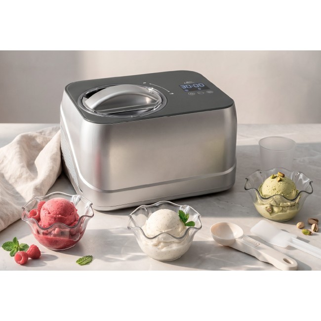 Електрическа машина за приготвяне на сладолед, 100W, 1л, 31,5x23,5x21см, Icy – Lacor