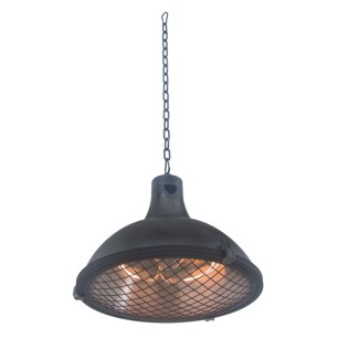 Алуминиева електрическа лампа / нагревател за отопление, висяща, 220-240V, 50/60Hz, 2100W, 3 (900/1200/2100W), IP44, ф43x43x36см, 3,15кг - Lacor