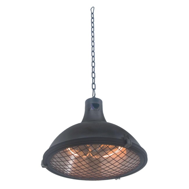Алуминиева електрическа лампа / нагревател за отопление, висяща, 220-240V, 50/60Hz, 2100W, 3 (900/1200/2100W), IP44, ф43x43x36см, 3,15кг - Lacor