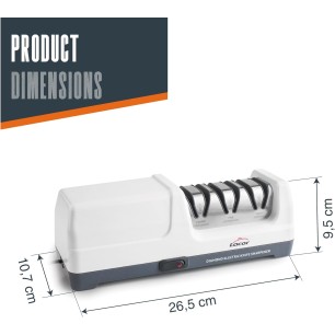 Електрическо точило за ножове, 3 в 1, 26,5x10,5xh9,5см, 18W, 2800 r.p.m., DREI - Lacor